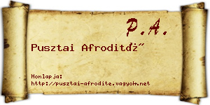 Pusztai Afrodité névjegykártya